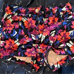 Floral high rise shorts